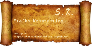 Stefko Konstantina névjegykártya